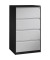 H&auml;ngeregistraturschrank 12934312S10019 Acurado, anthrazit/lichtgrau, 4 Schubladen, 2-bahnig