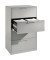 H&auml;ngeregistraturschrank 146223412S10017 Asisto, lichtgrau, 4 Schubladen, 2-bahnig