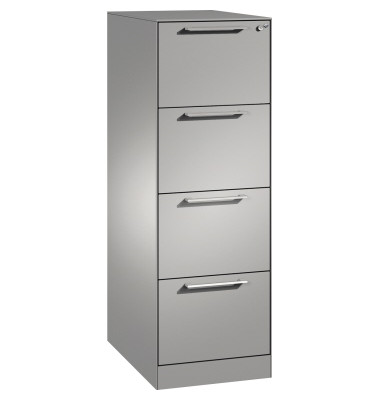 H&auml;ngeregistraturschrank 146225411S10012 Asisto, lichtgrau, 4 Schubladen, 1-bahnig