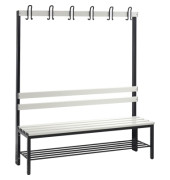 Garderobenbank 8051110S10068 Schuhrost 1650x1500x403mm sgr/lgr