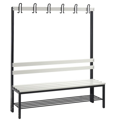 Garderobenbank 8051110S10068 Schuhrost 1650x1500x403mm sgr/lgr