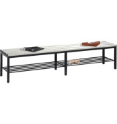Umkleidebank 8052010S10060 Schuhrost 420x1960x353mm sgr/lgr