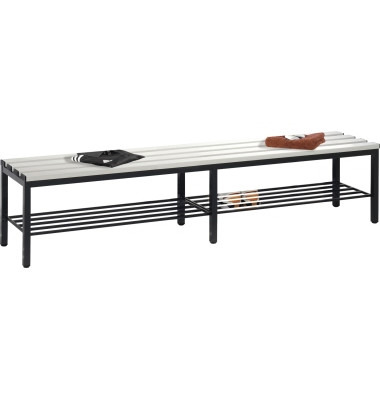Umkleidebank 8052010S10060 Schuhrost 420x1960x353mm sgr/lgr