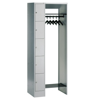 Garderobe 8070000S10000 1950x740x480mm f.5 Person. lgr/lgr