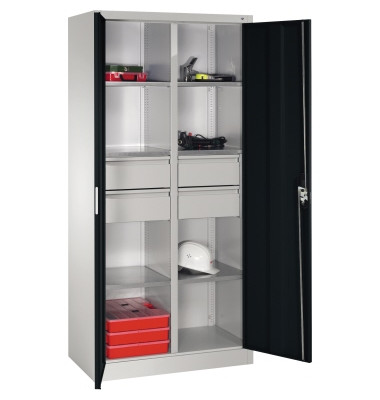 Werkzeugschrank 89213042S10123 6Bd. 4Sch. 1950x930x500mm lgr/sgr