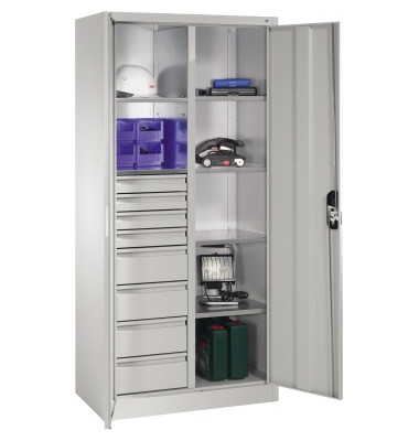 Werkzeugschrank 8921305S10040 6Bd. 8Sch. 1950x930x500mm lgr/lgr