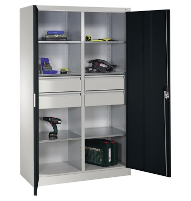 Werkzeugschrank 89313042S10125 6Bd. 4Sch. 1950x1200x500mm lgr/sgr