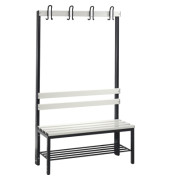 Garderobenbank 8050110S10008 Schuhrost 1650x1000x403mm sgr/lgr