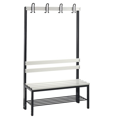 Garderobenbank 8050110S10008 Schuhrost 1650x1000x403mm sgr/lgr
