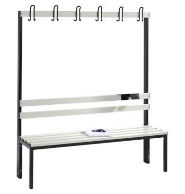 Garderobenbank 8051100S10015 1650x1500x403mm sgr/lgr
