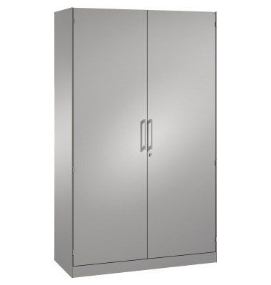 Stahlschrank Asisto 141001000S10012, abschlie&szlig;bar, 5 OH, wei&szlig;aluminium, 120x198x43,5cm (BxHxT)