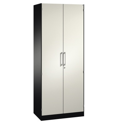 Stahlschrank Asisto 141003000S10099, abschlie&szlig;bar, 5 OH, schwarzgrau/verkehrswei&szlig;, 80x198x43,5cm (BxHxT)