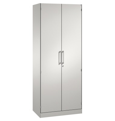 Stahlschrank Asisto 141003000S10005, abschlie&szlig;bar, 5 OH, lichtgrau, 80x198x43,5cm (BxHxT)