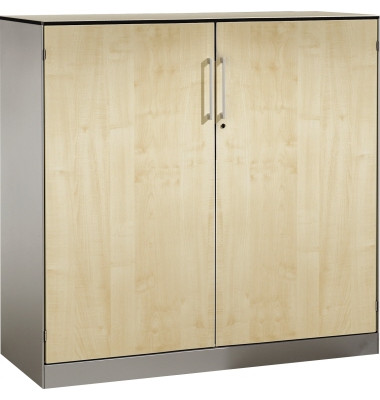 Aktenschrank Asisto 141031000S10020, abschlie&szlig;bar, 3 OH, ahorn/schwarzgrau, 120x131x43,5cm (BxHxT)