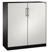 Stahlschrank Asisto 141031000S10093, abschlie&szlig;bar, 3 OH, schwarzgrau/lichtgrau, 120x131x43,5cm (BxHxT)