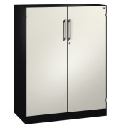Stahlschrank Asisto 141032000S10137, abschlie&szlig;bar, 3 OH, schwarzgrau/verkehrswei&szlig;, 100x131x43,5cm (BxHxT)