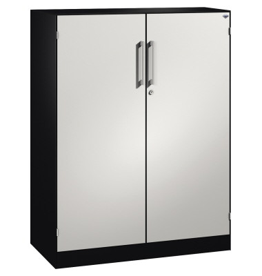 Stahlschrank Asisto 141032000S10155, abschlie&szlig;bar, 3 OH, schwarzgrau/lichtgrau, 100x131x43,5cm (BxHxT)