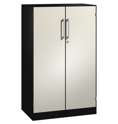 Stahlschrank Asisto 141033000S10132, abschlie&szlig;bar, 3 OH, schwarzgrau/verkehrswei&szlig;, 120x131x43,5cm (BxHxT)