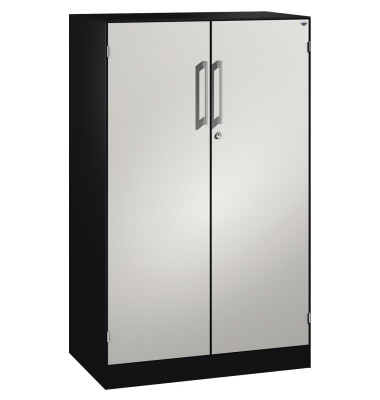 Stahlschrank Asisto 141033000S10146, abschlie&szlig;bar, 3 OH, schwarzgrau/lichtgrau, 120x131x43,5cm (BxHxT)