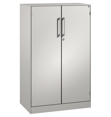 Stahlschrank Asisto 141033000S10144, abschlie&szlig;bar, 3 OH, lichtgrau, 120x131x43,5cm (BxHxT)
