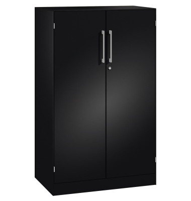 Stahlschrank Asisto 141033000S10145, abschlie&szlig;bar, 3 OH, schwarzgrau, 120x131x43,5cm (BxHxT)