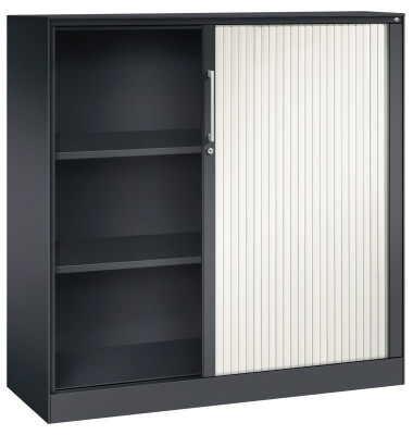 Rollladenschrank Asisto 143031000S10078, abschlie&szlig;bar, 3 OH, schwarzgrau/verkehrswei&szlig;, 120x131x43,5cm (BxHxT)