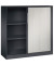 Rollladenschrank Asisto 143031000S10077, abschlie&szlig;bar, 3 OH, schwarzgrau/lichtgrau, 120x131x43,5cm (BxHxT)