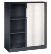 Rollladenschrank Asisto 143032000S10077, abschlie&szlig;bar, 3 OH, schwarzgrau/verkehrswei&szlig;, 100x131x43,5cm (BxHxT)