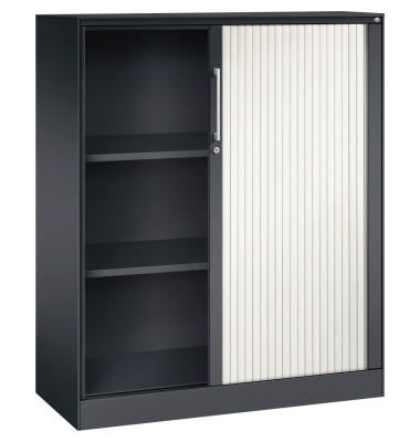 Rollladenschrank Asisto 143032000S10077, abschlie&szlig;bar, 3 OH, schwarzgrau/verkehrswei&szlig;, 100x131x43,5cm (BxHxT)