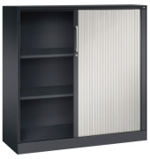 Rollladenschrank Asisto 143032000S10076, abschlie&szlig;bar, 3 OH, schwarzgrau/lichtgrau, 100x131x43,5cm (BxHxT)