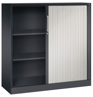 Rollladenschrank Asisto 143032000S10076, abschlie&szlig;bar, 3 OH, schwarzgrau/lichtgrau, 100x131x43,5cm (BxHxT)