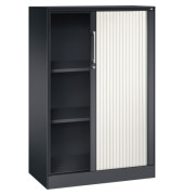 Rollladenschrank Asisto 143033000S10057, abschlie&szlig;bar, 3 OH, schwarzgrau/verkehrswei&szlig;, 80x131x43,5cm (BxHxT)