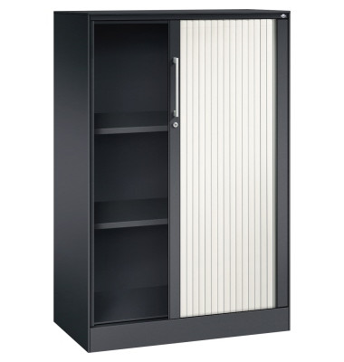 Rollladenschrank Asisto 143033000S10057, abschlie&szlig;bar, 3 OH, schwarzgrau/verkehrswei&szlig;, 80x131x43,5cm (BxHxT)