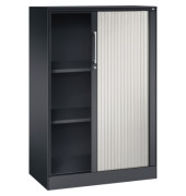 Rollladenschrank Asisto 143033000S10056, abschlie&szlig;bar, 3 OH, schwarzgrau/lichtgrau, 80x131x43,5cm (BxHxT)