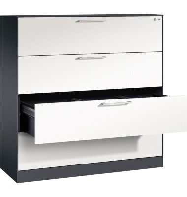 Hängeregistraturschrank Asisto 146021413S10091 A4 3bahnig sgr/rws
