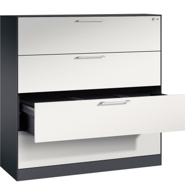 H&auml;ngeregistraturschrank Asisto 146021413S10119 A4 3bahnig sgr/lgr