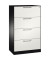 H&auml;ngeregistraturschrank 146023412S10148 Asisto, verkehrswei&szlig;/schwarz grau, 4 Schubladen, 2-bahnig