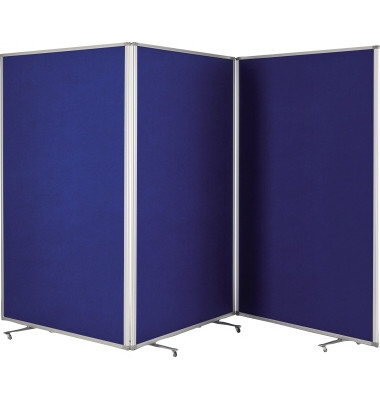 Raumteiler 1112003 3-teilig Filz blau