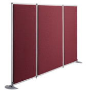 Stellwand stoffbespannt/Acrylglas 1210mm dunkelrot