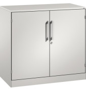 Stahlschrank Asisto 141052000S10015, abschlie&szlig;bar, 2 OH, lichtgrau, 100x91,5x43,5cm (BxHxT)