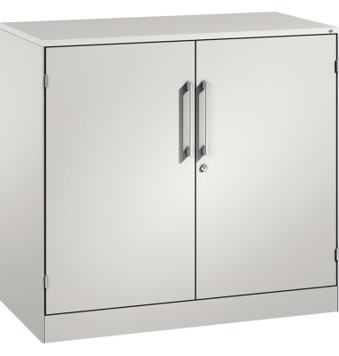 Stahlschrank Asisto 141052000S10015, abschlie&szlig;bar, 2 OH, lichtgrau, 100x91,5x43,5cm (BxHxT)