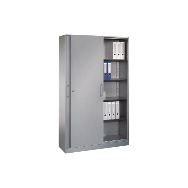 4025314233476 - C+P Schiebetürenschrank Asisto H1980xB1200xT435mm Korpus Weißaluminium Fronten Weißaluminium Anzahl Fächer 4