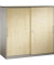 Schiebet&uuml;renschrank Asisto 142031000S10008, abschlie&szlig;bar, 3 OH, wei&szlig;aluminium/ahorn, 120x131x43,5cm (BxHxT)