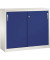 Schiebet&uuml;renschrank Acurado 204600S10103, abschlie&szlig;bar, 2 OH, enzianblau/lichtgrau, 120x100x40cm (BxHxT)