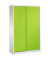 Schiebet&uuml;renschrank Acurado 205000S10176, abschlie&szlig;bar, 5 OH, clowngr&uuml;n/lichtgrau, 120x195x50cm (BxHxT)