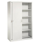 Schiebet&uuml;renschrank Acurado 205000S10136, abschlie&szlig;bar, 5 OH, lichtgrau, 120x195x50cm (BxHxT)