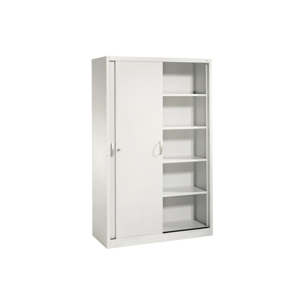 4050646312650 - ACURADO Schiebetürenschrank 4 Fachböden HxBxT 1950 x 1200 x 500 mm lichtgrau C+P