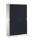 Schiebet&uuml;renschrank Acurado 205000S10163, abschlie&szlig;bar, 5 OH, schwarzgrau/lichtgrau, 120x195x50cm (BxHxT)