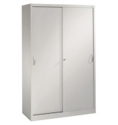 Schiebet&uuml;renschrank Acurado 205000S10169, abschlie&szlig;bar, 5 OH, wei&szlig;aluminium, 120x195x50cm (BxHxT)