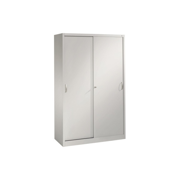 4053597270871 - C+P Schiebetürenschrank Acurado H1950xB1200xT500mm Korpus Weißaluminium Fronten Weißaluminium Anzahl Fächer 4